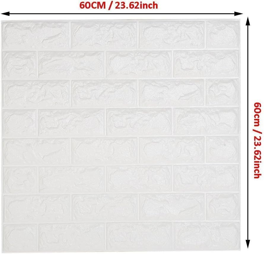 Miniatura 2 de NHSUNRAY Paneles de pared de ladrillo 3D, espuma de polietileno suave, papel tapiz autoadhesivo perfecto para cocina, sala de estar, dormitorio,