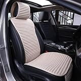 Suninbox Car Seat Covers Universal Car Seat Covers Pads Mat,Buckwheat Hull Bottom Seat Covers for Cars,Cooling Seat Covers Breathable Comfortable Ventilated (Beige Front Seat)