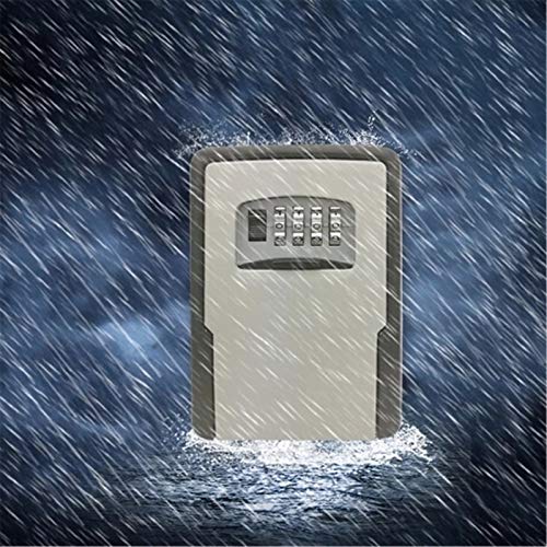 Caja de almacenamiento para llaves gris con combinación ajustable para exterior 4