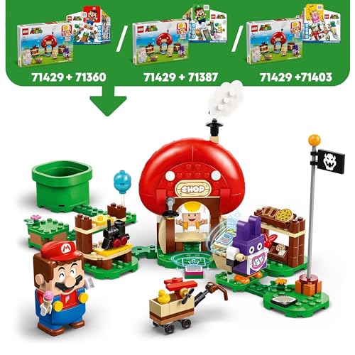 Super Mario Pack di Espansione Ruboniglio al Negozio di Toad, Giochi da Collezione per Bambini da 7 Anni con 2 Personaggi Giocattolo, Regalo per Gamer da Abbinare a Uno Starter Pack 71429 - Lego - Immagine 4