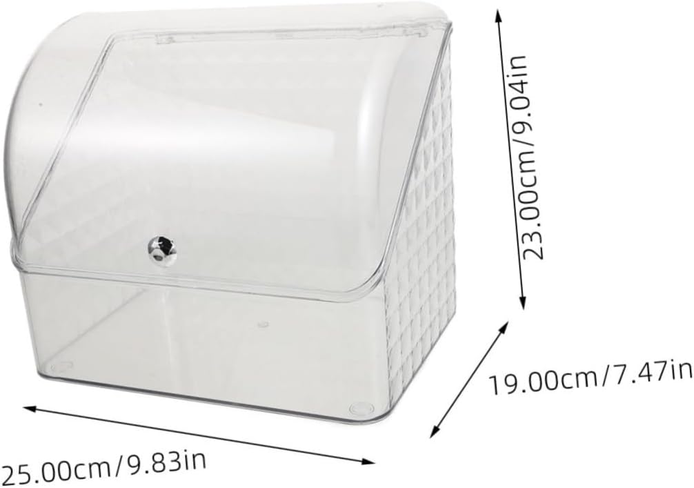 Zerodeko Makeup Organizer Lid Cosmetics Storage Box for Skincare and Makeup Design for Bathroom Dresser Space-saving Display Case