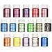 Mica Powder Pearl Pigment, Non-Toxic Safe Cosmetic Grade Metallic Mica Flour for Soap Making Bath Bomb Slime Making, Pearl Color Dyes for Make up and Nail Art, Pack of 16 Colors