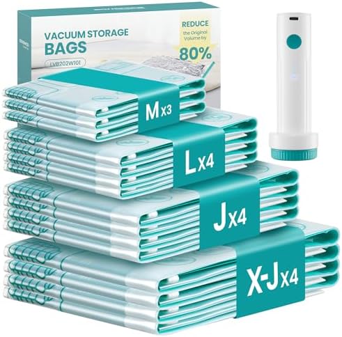 SONGMICS Bolsas de Vacío con Bomba Eléctrica Recargable y Portáti...