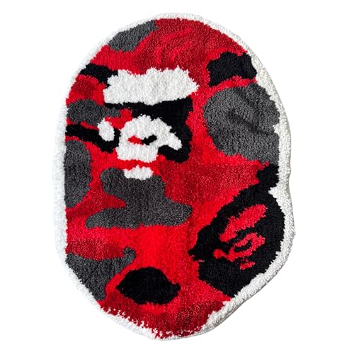Rugs 28 W x 20 L (70 x 50 cm) Extra Soft Absorbent Chenille Bath Rugs Rubber Backing Quick Dry Machine Washable Bath Mats for Bathroom Bedroom Entryway Kids Room or Playroom Red