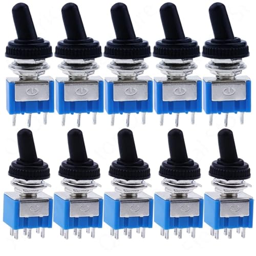 Interruptor azul MTS-102 para maquetas y paneles de control en talleres caseros