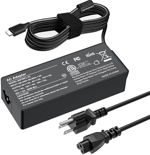 JEIBAO 100W Universal USB C Laptop Charger Compatible with Mac Book Pro/Air 16, 15, 14, 13 Inch,iPad Pro,Lenovo Thinkpad/Chromebook/IdeaPad Yoga,HP,Dell,Acer,Asus, All USB-C Devices