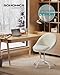 SONGMICS Homeoffice Stuhl, Schminkstuhl aus Sherpa, Schreibtischstuhl, Schaumstoffpolsterung, höhenverstellbar, für Arbeitszimmer, Schlafzimmer, cappuccinobeige-wolkenweiß OBG020W01
