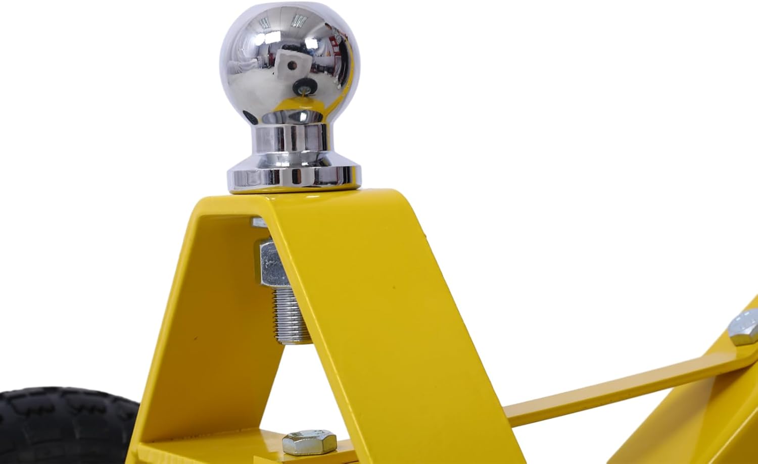 Trailer Dolly 1 7/8 Ball Hitch Mover, 600 lbs Loading Capacity Tow Dolly w/ 10'' Solid Tire, for Moving Car RV Boat Trailer, Great for Camping