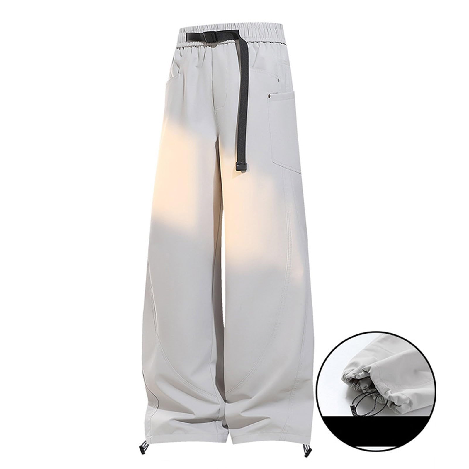 Genérico Pantalones Cargo Hombre con Bolsillos Corte Regular Casual Pantalón Engrosado Pantalones de Trekking de Forro Polar Pantalón Ligero para Exteriores Funcional