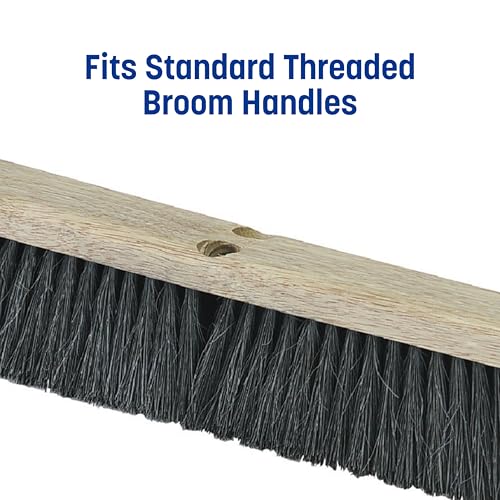 Image of SPARTA Flo-Pac Horsehair-Blend Blend Sweep, Floor Sweep for Cleaning, 24 Inches, Black
