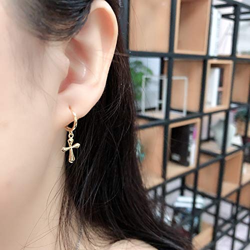 925 Sterling Silver Cross Drop Earrings For Women Girls, Silver Cross Dangle Earrings For Men #TOP3
