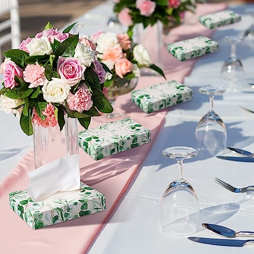Image of Yinder 24 Pcs Small Tissue Cube Box Bulk for Car 960 Sheets, Leaf