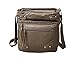 FanCarry Washed Soft Leather Crossbody Purse Multi Pocket Shoulder Satchel Bags for Women (Taupe)