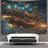 kaiyun Lichter & Sterne Tapisserie, 3D Große Schiffe Wandbehang Wandtuch Tagesdecke Bettdecke Für Schlafzimmer Wohnzimmer Wohnheim 100cmx150cm