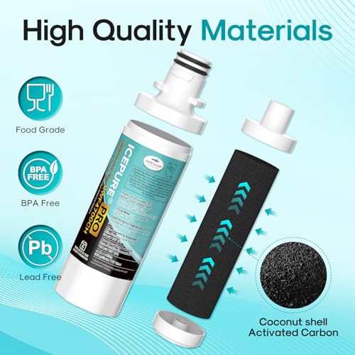 Image of ICEPURE PRO ADQ74793501 NSF /ANSI 401 NSF /ANSI 42Certified Replacement LT1000P, Kenmore Elite 9980, ADQ747935 LT1000PC MDJ64844601 ADQ74793502 Refrigerator Water and LT120F Air Filter, 1Combo