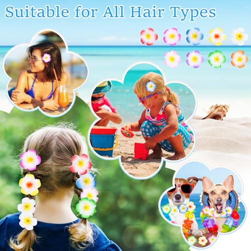 Pack de 27 Pinzas para el Cabello con Flores Tropicales Hawaianas de Espuma 2.5 Pulgadas para Fiestas y Regalos miniatura 5