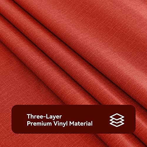 Image of Romanstile Christmas 100% Waterproof PVC Tablecloth, Rectangle Oil Spill Proof Stain Resistant Vinyl Table Cloth, Wipe Clean Plastic Table Covers for Kitchen /Dining /Parties - 54 x 78 Inch, Red