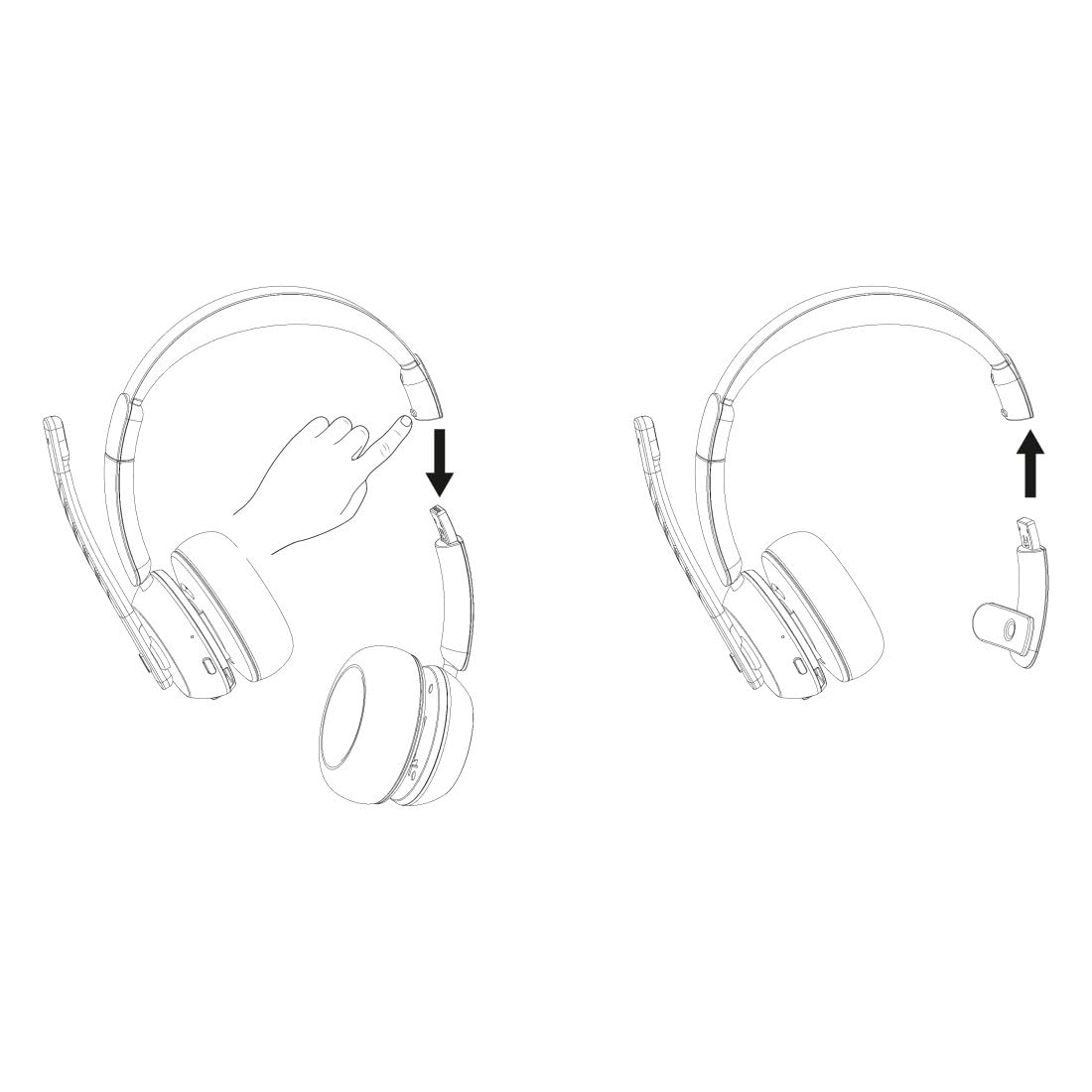 Hama Bluetooth Headset On Ear, Multipoint, Mono und Stereo, mit Ladestation | Wireless Headset schwarz, Kopfhörer mit Mikrofon, 30 Stunden Akku, verstellbarer Mikrofonarm, Multifunktionstaste, kabellos