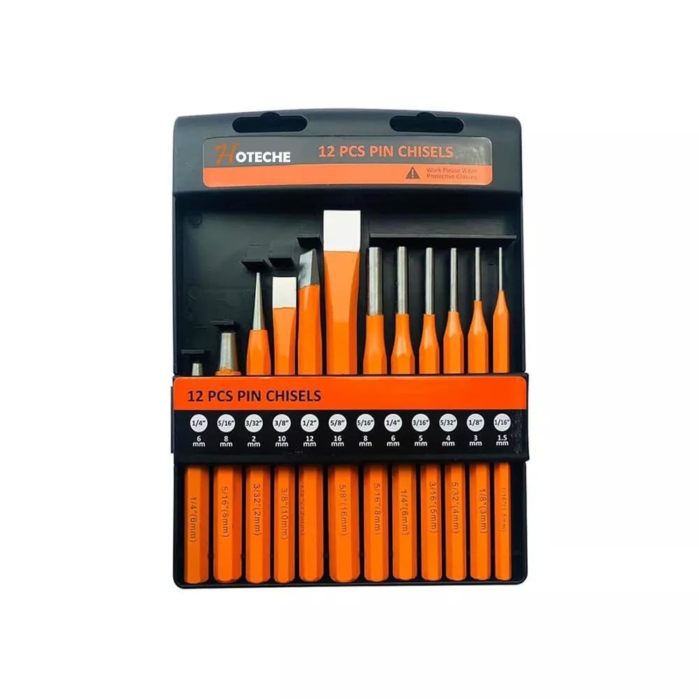 Set 12 scalpelli punteruoli punzoni conici cacciaspine cacciachiodi