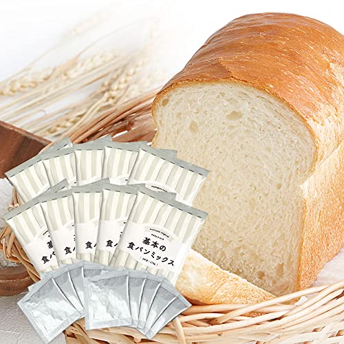 【ママパン】食パンミックスセット 基本の食パンミックス 1斤用 mamapan 270g×10＋イースト3g×10 まとめ買い（Amazon）
