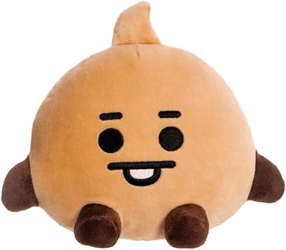 AURORA, 61475, BT21 Official Merchandise, Baby SHOOKY Sitting Doll 8In, Soft Toy, Brown