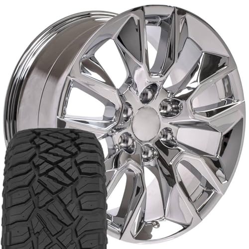 OE Wheels CV32 20 Inch Chrome Rims with TerraMax RT Tires