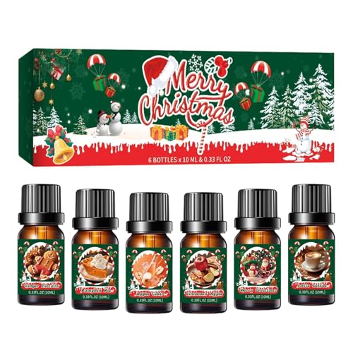de Fragancia Navideña - 6 Piezas De Duración | Aromas De Para Difusor - Para Noches s en Dormitorio y Baño, Relajación, Ambiente Hogareño, Mujeres y Hombres