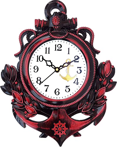 Image of Sawariya Ventures Present Analog Wall Clock with Glass for Living Room || Badroom || Shop || Office || Home Decor || 27 cm X 27 cm Design-124 (Multi)