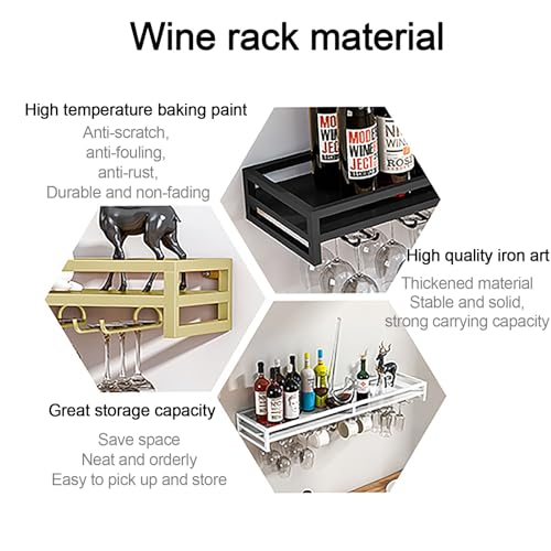 Support pour verres à vin et bouteilles flottant pour libérer l'espace - 5