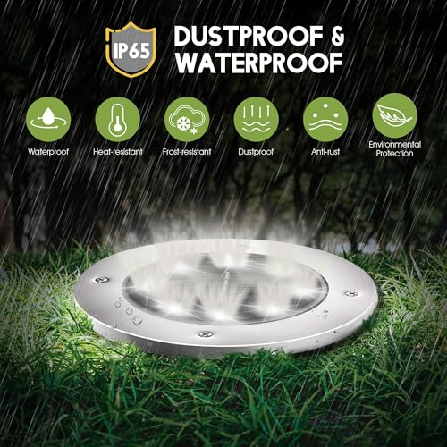 Solar Bodenleuchten Flowood 8er Set für Garten und Außenbereich