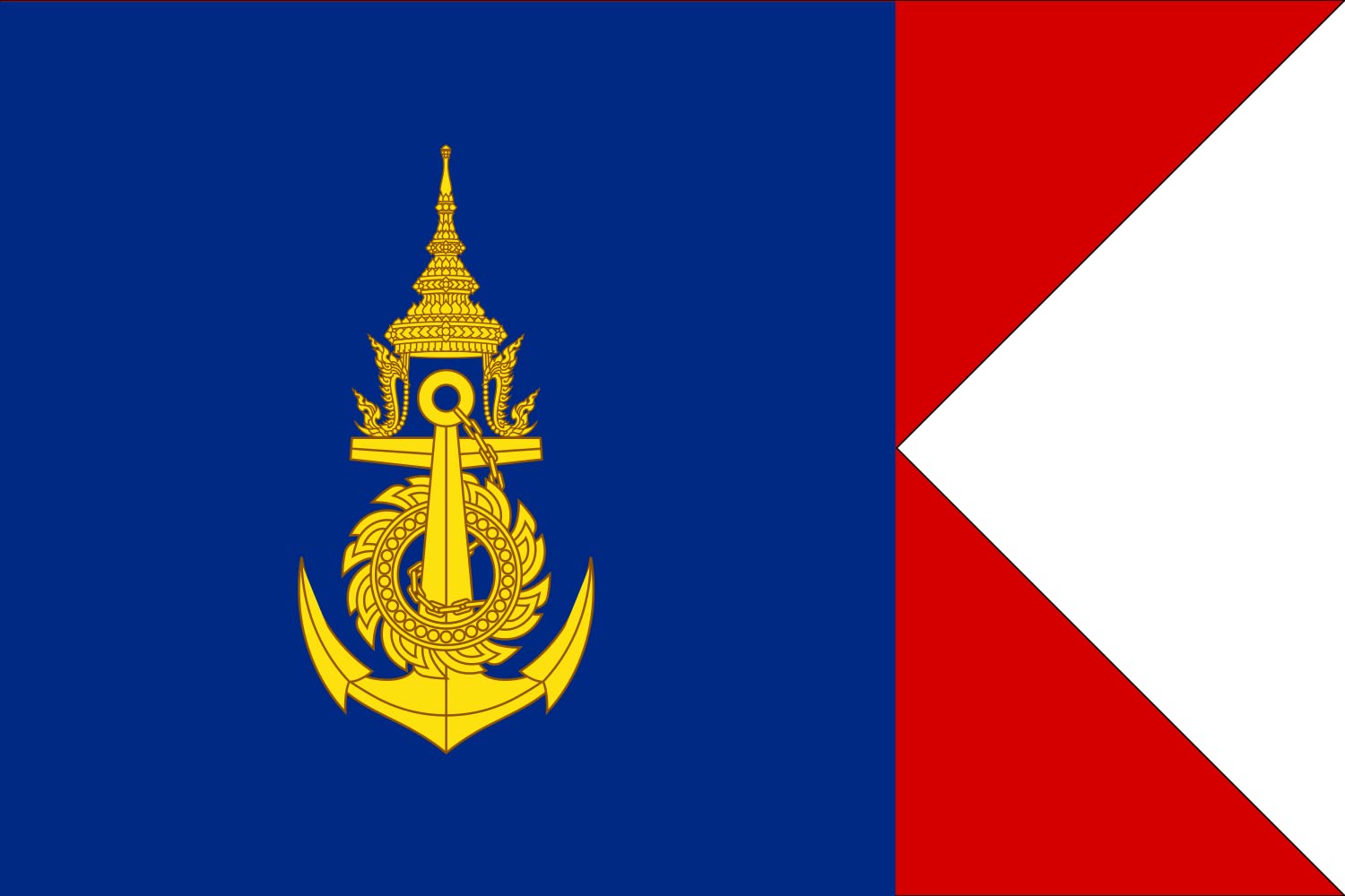 Drapeau Thai Navy Commander parfait pour décorer un salon de style marin