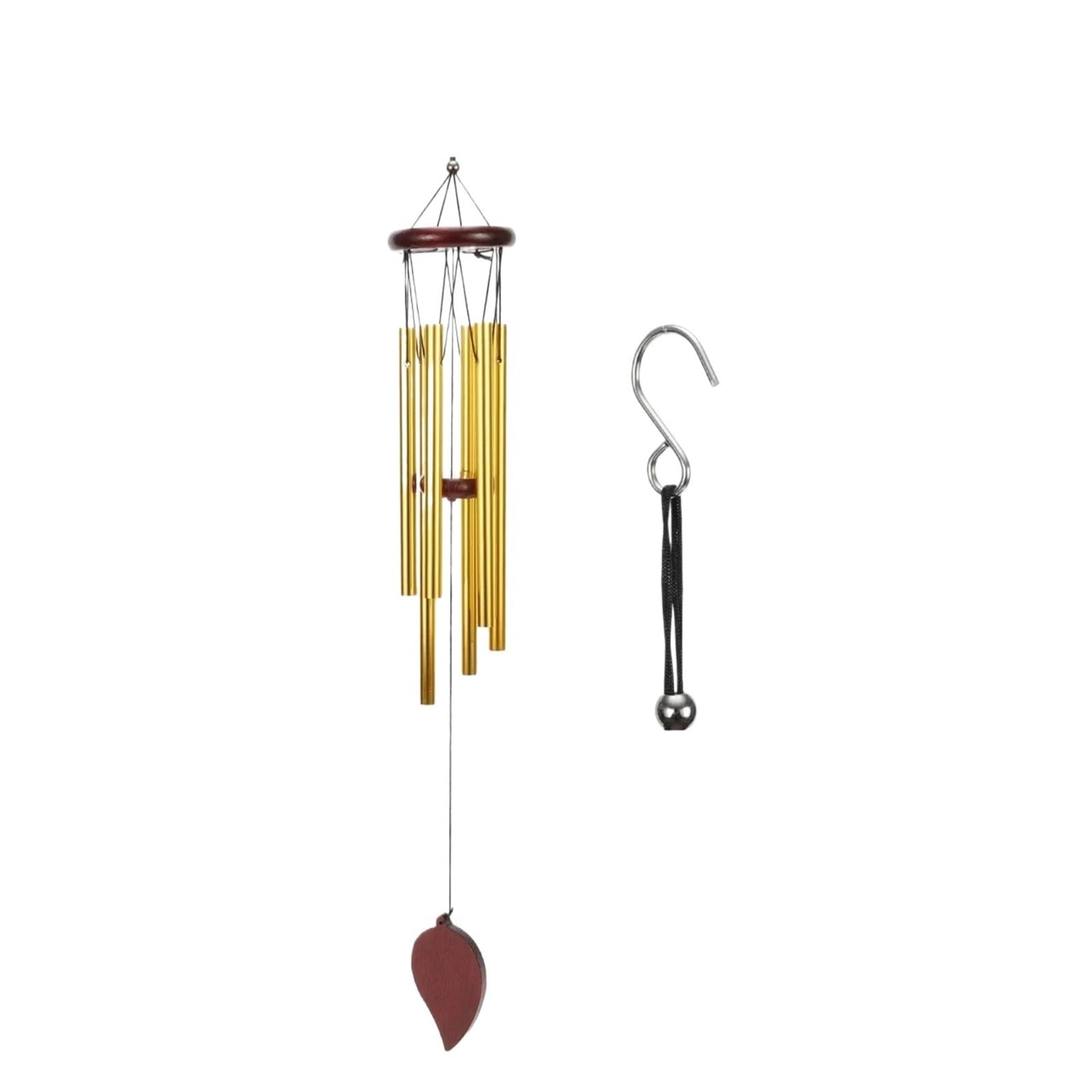 Wind Chimes For Garden Wind Chimes Bell Good Luck Decor Home-Bell Pendant Home Garden Courtyard Decorative Lucky Chime(Gold(6 tubes))