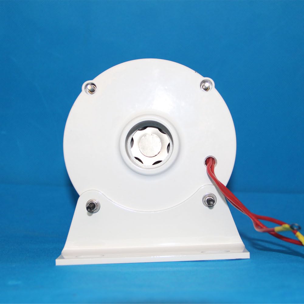 500W Permanentmagnet Generator Dreiphasen Dynamo 12V 24V 48V Elektro motor Windgenerator mit Basis für Windkraftanlage (12V mit Basis)