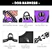 PHOEPET Reflective Dog Harness Large Breed Adjustable No Pull Vest with Handle 2 Metal Rings 3 Buckles [Easy to Put on & Take Off](L, Purple)
