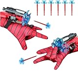 🎁【Hochwertiges Material】Unser heldenwerfer ist aus hochwertigem Kunststoff, sicher und ungiftig. Es ist eine saugnapf auf die top des geschosses, die ist unschädlich für den menschlichen körper. und die saugnapf wird saugen auf dem boden oder glas, die ist sehr interessant.