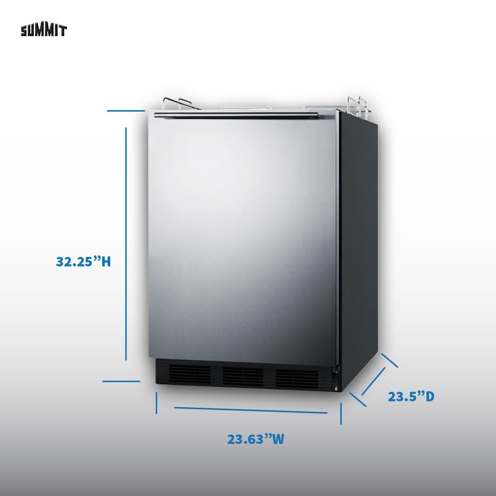 Summit 24" Undercounter Kegerator, ADA-Compliant, Stainless Steel - Sbc58blbiadank on Fridge.com - View 3