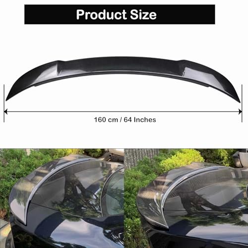 Dodge Charger Spoiler Rear Trunk Spoiler Compatible with 2015-2023 Charger RT SXT SRT SE, Hellcat Style Carbon Fiber Style Rear Spoiler Wing - Image 4