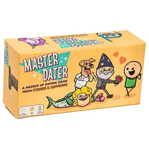 Master Dater by Cyanide & Happiness - a Mixed up Dating Party Game for 3-8 Players, Card Game for Parties Cover