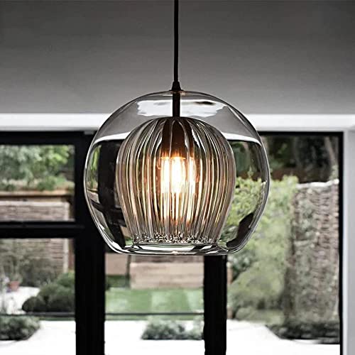 Lámpara de techo de cristal transparente de 25cm H3TF5J 5