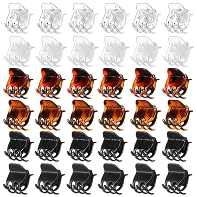 36pc Small Claw Clips 1 Inch Durable Hair Clips for All Hair Types | Professional Styling & Sectioning Clips | Quality Women's Hair Accessories 36pc Value Pack