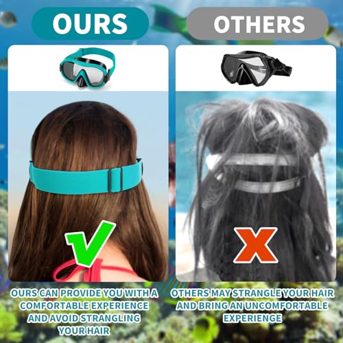 Knitted Adjustable Strap Dive Mask - Ultra-Comfort Panoramic Goggles for Scuba & Snorkeling by Body+ - Image 5