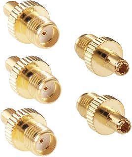 RFaha 5pcs SMA Female to TS9 Male RF Coax Adapter TS9 to SMA Coaxial Connector Adapter(F25-5)