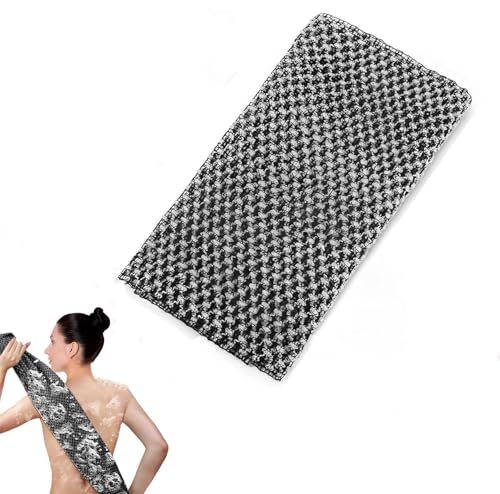 Toalla Exfoliante, Toalla Exfoliante Antibacteriana Para Ducha, Para Mujeres Y Hombres, Ideal Para Limpiar, Enjabonar Y Eliminar Piel Muerta (Negro) (1 pieza)