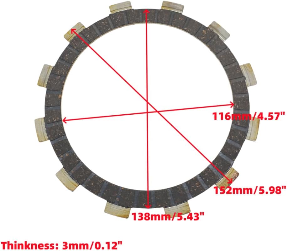 Clutch Friction Discs Plates Kit 4x Compatible With Automotive Motorcycle Parts RGV250 RGV 250 DR350 DR 350 GSX400 GS450 GS500 RS250 RS 250
