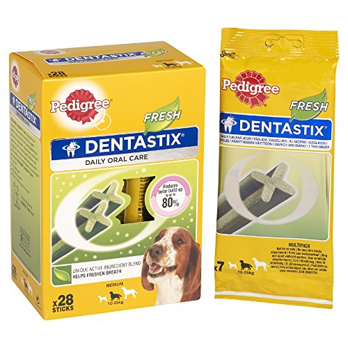 PEDIGREE® DENTASTIX™ DAILY FRESH Multipack für mittelgroße Hunde 4 x 7 Stück