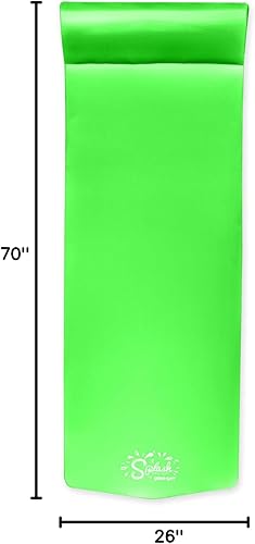 Miniatura 9 de TRC Recreation Splash Buoyant - Tapete flotante de espuma recubierta de vinilo para piscina, balsa acuática con almohada de apoyo, azul marino Verde