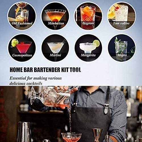 Kit bartender 12 piezas con soporte y accesorios miniatura 6