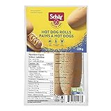 Schar Gluten-Free Hot Dog Buns - Non GMO, Egg Free, Dairy Free, Preservative Free, Pack of 4 Rolls x 57g