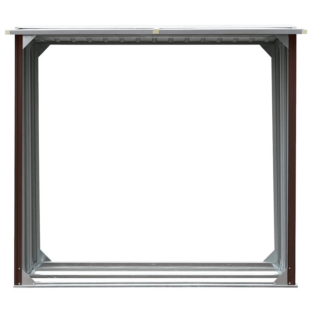 Porte-bûches en acier galvanisé Marron 172 x 91 x 154 cm