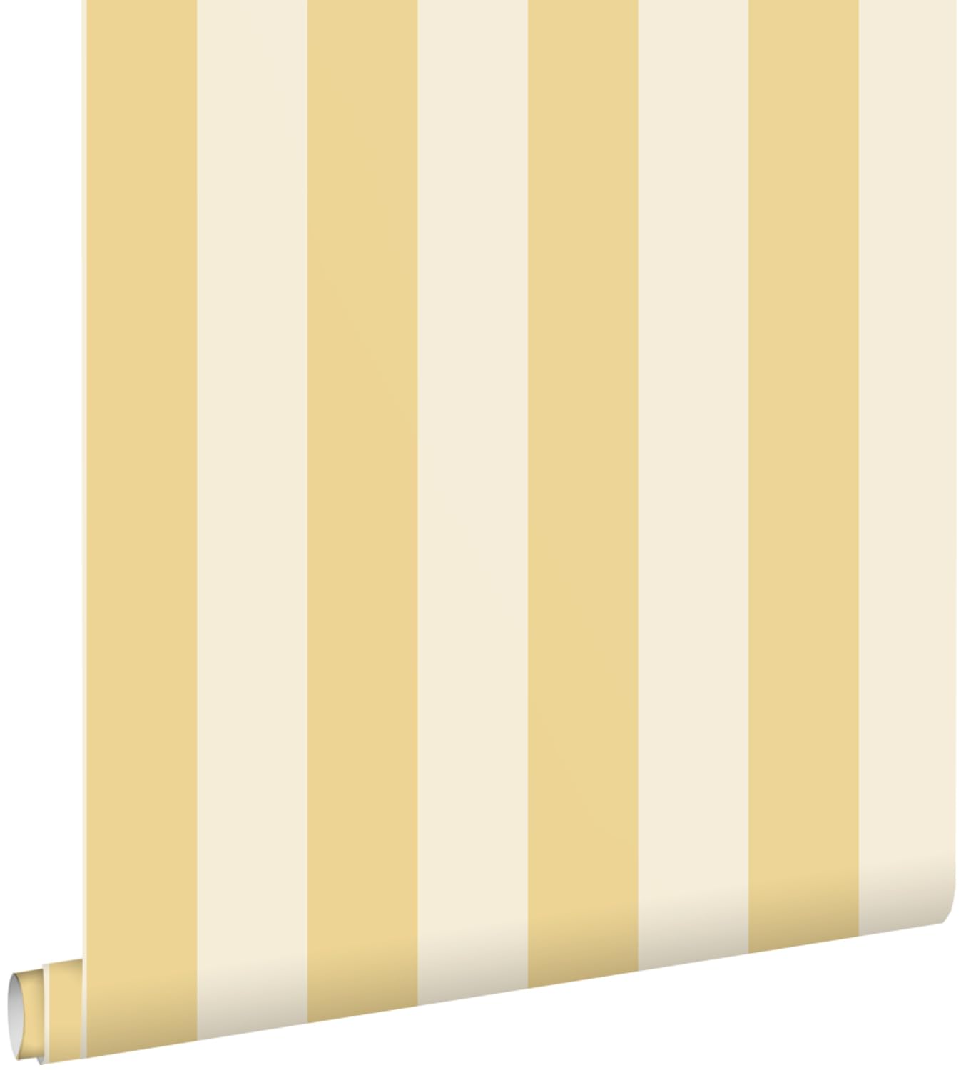 Esta Home Tapete Streifen Gelb und Beige 0.53 x 10.05 m